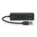 USB-Hub | USB-A Male | 3x USB A Female | 5-Poorts poort(en) | USB 3.2 Gen 1 | USB Gevoed | 5 Gbps | SD & MicroSD