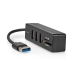 USB-Hub | USB-A Male | 3x USB A Female | 5-Poorts poort(en) | USB 3.2 Gen 1 | USB Gevoed | 5 Gbps | SD & MicroSD