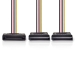 Interne Voedingskabel | SATA 15-Pins Male | 2x SATA 15-Pins Female | Verguld | 0.15 m | Rond | PVC | Multicolour | Doos