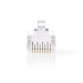 RJ45-Connector | Male | Stranded UTP CAT6 | Recht | Verguld | 10 Stuks | PVC | Transparant | Doos