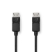 DisplayPort-Kabel | DisplayPort Male | DisplayPort Male | 4K@60Hz | Vernikkeld | 2.00 m | Rond | PVC | Zwart | Label