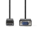 VGA-Kabel | DisplayPort Male | VGA Male | Vernikkeld | Maximale resolutie: 1080p | 1.00 m | Rond | PVC | Zwart | Label