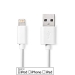 Lightning Kabel | USB 2.0 | Apple Lightning 8-Pins | USB-A Male | 480 Mbps | Vernikkeld | 3.00 m | Rond | PVC | Wit | Label