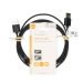 USB-Kabel | USB 2.0 | USB-A Male | USB-A Male | 480 Mbps | Vernikkeld | 2.00 m | Rond | PVC | Zwart | Label