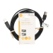 USB-Kabel | USB 2.0 | USB-A Male | USB-B Male | 480 Mbps | Vernikkeld | 3.00 m | Rond | PVC | Zwart | Label