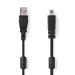 USB-Kabel | USB 2.0 | USB-A Male | US-E6 8-pins Male | 480 Mbps | Vernikkeld | 2.00 m | Rond | PVC | Zwart | Label