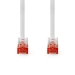 CAT6 Netwerkkabel | RJ45 Male | RJ45 Male | U/UTP | 0.25 m | Rond | PVC | Wit | Label