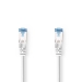 CAT6a netwerkkabel | S/FTP | RJ45 Male | RJ45 Male | 0.25 m | Snagless | Rond | LSZH | Wit | Label