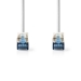 CAT6a netwerkkabel | S/FTP | RJ45 Male | RJ45 Male | 0.50 m | Snagless | Rond | LSZH | Wit | Label