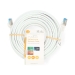 CAT6a netwerkkabel | S/FTP | RJ45 Male | RJ45 Male | 15.0 m | Snagless | Rond | LSZH | Wit | Label