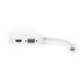 DisplayPort-Adapter | Mini-DisplayPort Male | DVI-D 24+1-Pins Female / HDMI™ Output / VGA Female 15p | 4K@60Hz | Vernikkeld | Schakelbaar | 0.20 m | Rond | ABS | ABS | Wit | Polybag