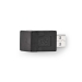 USB-A Adapter | USB 2.0 | USB-A Male | USB-A Female | 480 Mbps | Rond | Vernikkeld | PVC | Zwart | Doos