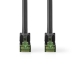 CAT7 Netwerkkabel | S/FTP | RJ45 Male | RJ45 Male | 10.0 m | Snagless | Rond | LSZH | Zwart | Envelop