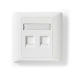 Netwerk Keystone-voorplaat | Frontplaat RJ45 | 2 poort(en) | ABS | Wit | Envelop