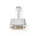 DisplayPort-Kabel | DisplayPort Male | DVI-D 24+1-Pins Female | 1080p | Verguld | 0.20 m | Rond | Gevlochten | Zilver | Cover Window Box