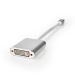 Mini DisplayPort-Kabel | DisplayPort 1.2 | Mini-DisplayPort Male | DVI-D 24+1-Pins Female | 21.6 Gbps | Verguld | 0.20 m | Rond | Gevlochten | Zilver | Cover Window Box