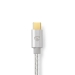 Lightning Kabel | USB 2.0 | Apple Lightning 8-Pins | USB-C™ Male | 480 Mbps | Verguld | 2.00 m | Rond | Gevlochten / Nylon | Aluminium | Cover Window Box