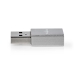 USB-A Adapter | USB 3.2 Gen 1 | USB-A Male | USB-C™ Female | 5 Gbps | Rond | Vernikkeld | Zilver | Cover Box