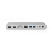 USB Docking Station | USB 3.2 Gen 1 | USB-C™ Male | DisplayPort Female / HDMI™ Female / RJ45 Female / VGA Female 15p / 2x 3,5 mm Female / 2x USB-C™ / 4x USB-A | 0.20 m | Rond | Vernikkeld | Gevlochten / Nylon | Wit | Window Box met Euro Lock