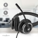 PC-Headset | On-Ear | Stereo | USB Type-A / USB Type-C™ | Inklapbare Microfoon | Zwart