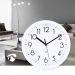 Wandklok | Diameter: 220 mm | Kunststof | Wit