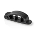 Kabelmanagement | Kabelclip | Vergrendeld | 3 Stuks | Aantal sleuven: 3 Sleuven | Maximale kabeldikte: 7.5 mm | Polypropylene | Zwart