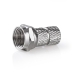 F-Connector | Recht | Male | Verguld | 75 Ohm | Twist-On | Diameter kabelinvoer: 5.5 mm | Koper | Metaal | 2 Stuks | Window Box