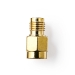 SMA-Adapter | SMA Female Omgekeerde Polariteit | SMA Male | Verguld | 50 Ohm | Recht | Koper | Goud | 2 Stuks | Doos