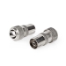 IEC (Coax) Connector | Recht | Female | Vernikkeld | 75 Ohm | Schroef | Diameter kabelinvoer: 7.0 mm | Metaal | Zilver | 2 Stuks | Doos