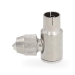 IEC (Coax) Connector | 90° Gehoekt | Female | Vernikkeld | 75 Ohm | Schroef | Diameter kabelinvoer: 7.0 mm | Metaal | Zilver | 2 Stuks | Gift Box met Euro Lock