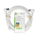 Coaxkabel | IEC (Coax) Male | IEC (Coax) Female | Vernikkeld | 120 dB | 75 Ohm | Viervoudig Afgeschermd | 3.00 m | Rond | PVC | Wit | Label