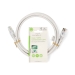 Coax- en CAT6-Combikabel | IEC (Coax) Male / RJ45 Male | IEC (Coax) Female / RJ45 Male | Vernikkeld | RG58 | 75 Ohm | Dubbel Afgeschermd | 1.50 m | Rond | PVC | Wit | Label