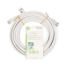 Coax- en CAT6-Combikabel | IEC (Coax) Male / RJ45 Male | IEC (Coax) Female / RJ45 Male | Vernikkeld | RG58 | 75 Ohm | Dubbel Afgeschermd | 5.00 m | Rond | PVC | Wit | Label