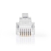 Telecom-Connector | Type Aansluiting: RJ12 | Recht | Connectorplating: Goud Verguld | PVC | Transparant