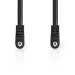 Audio-Videokabel | 3,5 mm Male | 3,5 mm Male | Vernikkeld | 2.00 m | Rond | PVC | Zwart