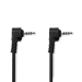 Audio-Videokabel | 3,5 mm Male | 3,5 mm Male | Vernikkeld | 2.00 m | Rond | PVC | Zwart