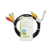 Composiet Videokabel | 3x RCA Male | 3x RCA Female | Vernikkeld | 480p | 2.00 m | Rond | PVC | Zwart | Label