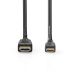 High Speed ​​HDMI™-Kabel met Ethernet | HDMI™ Connector | HDMI™ Mini-Connector | 4K@30Hz | 10.2 Gbps | 1.50 m | Rond | PVC | Zwart | Label