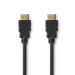 Premium High Speed ​​HDMI™-Kabel met Ethernet | HDMI™ Connector | HDMI™ Connector | 4K@60Hz | 18 Gbps | 1.00 m | Rond | PVC | Zwart | Envelop