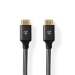 High Speed ​​HDMI™-Kabel met Ethernet | HDMI™ Connector | HDMI™ Connector | 4K@60Hz | ARC | 18 Gbps | 10.0 m | Rond | Katoen | Gun Metal Grijs | Cover Box