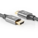 Ultra High Speed ​​HDMI™-Kabel | HDMI™ Connector | HDMI™ Connector | 8K@60Hz | 48 Gbps | 3.00 m | Rond | 6.7 mm | Gun Metal Grijs | Cover Box