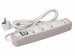 3-VOUDIGE STEKKERDOOS MET SCHAKELAAR - 2 USB-POORTEN - GRIJS/WIT - 1.5 m KABEL - PENAARDE