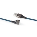 USB-Kabel | USB 2.0 | Apple Lightning 8-Pins | USB-A Male | 12 W | 480 Mbps | Vernikkeld | 1.00 m | Rond | Gevlochten / Nylon | Blauw / Zwart | Cover Window Box