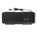 Bedraad Gaming Toetsenbord | USB Type-A | Membrane Toetsen | LED | QWERTY | Scandinavisch | USB Gevoed | Lengte stroomkabel: 1.30 m | Multimedia