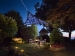 ZONNEZEIL MET LED- STERRENHEMEL - DRIEHOEK - 3.6 x 3.6 x 3.6 m - DONKERBLAUW