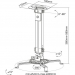 Basic projector-plafondbeugel, 38-58cm, max. 13,5kg