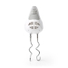 Handmixer | 200 W | 5-Snelheden | Turbo-functie | 2 Deeghaken / 2 Kloppers | Grijs / Wit