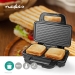 Sandwich maker | 900 W | 26.8 x 14.5 cm | Automatische temperatuurregeling | Aluminium / Kunststof