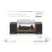 Platenspeler met Bluetooth-ontvangst en twee houten speakers