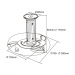 Plafondbeugel voor projectoren, hoogte 130/200 mm, max. 10 kg